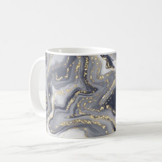 Mug Marbled Gray, White and Gold (Devant gauche)