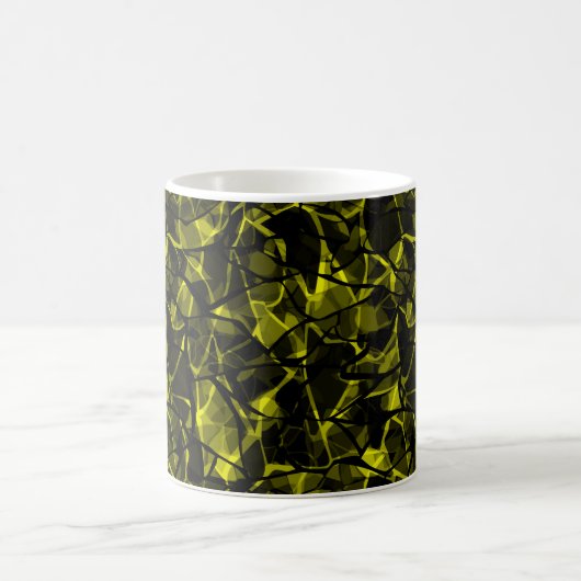 Mug Marbre abstrait noir vert brillant sans soudure (Centre)
