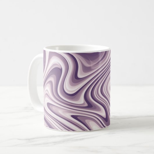 Mug Marbre Abstrait pourpre liquide (Devant gauche)