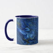 Mug Marbre acrylique bleu marine et marbre d'or Faux  (Gauche)