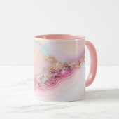 Mug Marbre Agate Populaire Blue Rose Gold Collection (Devant droit)