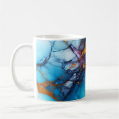 Mug Marbre Azur et Améthyste avec Veines Dorées (Gauche)