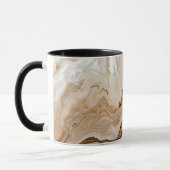 Mug Marbre Beige Abstrait Élégant (Gauche)