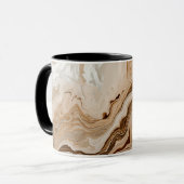 Mug Marbre Beige Abstrait Élégant (Devant gauche)