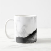Mug Marbre blanc Agate noire Paillettes argentées (Gauche)