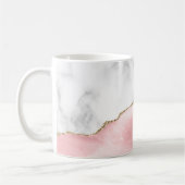 Mug Marbre Blanc Agate Rose Doré (Gauche)