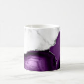 Mug Marbre blanc Argent Purple Agate (Centre)