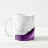 Mug Marbre blanc Argent Purple Agate (Gauche)