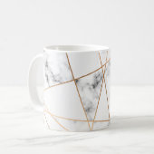 Mug Marbre blanc avec Gold Lines Joli (Devant gauche)