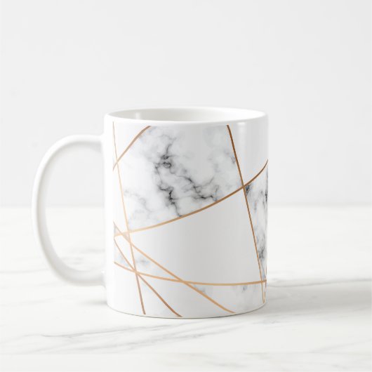 Mug Marbre blanc avec Gold Lines Joli (Gauche)