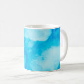 Mug Marbre blanc bleu texture avec motif naturel (Devant droit)