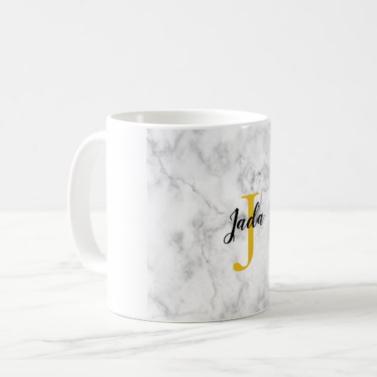 Mug Marbre blanc de la muqueuse initiale (Devant gauche)