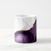 Mug Marbre blanc doré violet Agate (Centre)