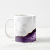 Mug Marbre blanc doré violet Agate (Gauche)