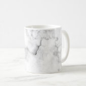 Mug marbre blanc et noir chic moderne (Devant droit)