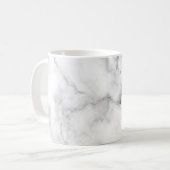 Mug marbre blanc et noir chic moderne (Devant gauche)