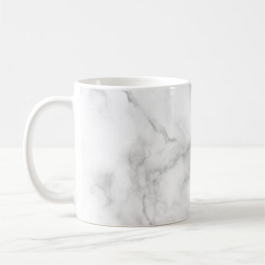 Mug marbre blanc et noir chic moderne (Gauche)
