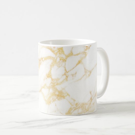 Mug Marbre blanc et or (Devant droit)