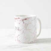 Mug MARBRE BLANC PixDezines+VEINES ROSÉES ET DORÉES FA (Devant droit)