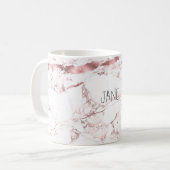 Mug MARBRE BLANC PixDezines+VEINES ROSÉES ET DORÉES FA (Devant gauche)