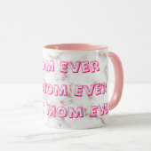 Mug Marbre blanc rose Parties scintillant luxueux (Devant droit)
