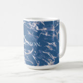 Mug Marbre Bleu Argent (Devant droit)