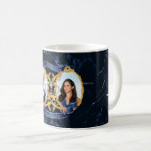 Mug Marbre bleu de minuit Harry+Meghan (Devant droit)