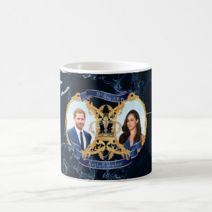 Mug Marbre bleu de minuit Harry+Meghan