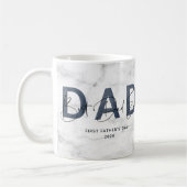 Mug Marbre bleu Dusty Meilleur papa Jamais Fête des pè (Gauche)