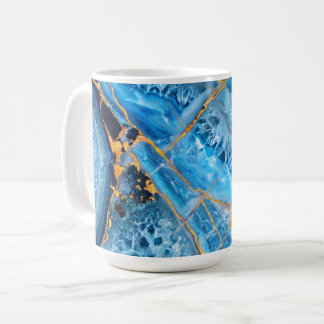 Mug Marbre Bleu et Or