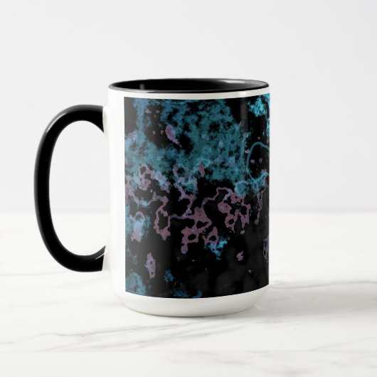 Mug Marbre bleu, gris et violet Abstrait (Gauche)
