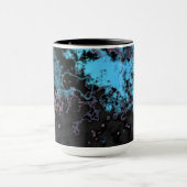 Mug Marbre bleu, gris et violet Abstrait (Centre)
