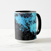 Mug Marbre bleu, gris et violet Abstrait (Devant droit)