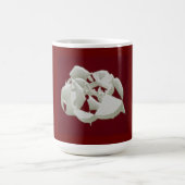 Mug Marbre brisé abstrait art moderne prune blanche (Centre)