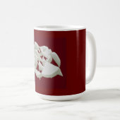 Mug Marbre brisé abstrait art moderne prune blanche (Devant droit)