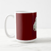 Mug Marbre brisé abstrait art moderne prune blanche (Gauche)