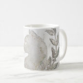 Mug Marbre Carrare et effet argent Le Chat d'Argent (Devant droit)