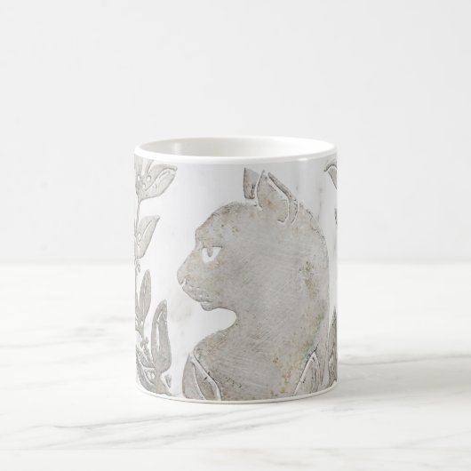 Mug Marbre Carrare et effet argent Le Chat d'Argent (Centre)