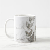 Mug Marbre Carrare et effet argent Le Chat d'Argent (Gauche)