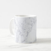 Mug Marbre classique de blanc gris (Devant gauche)
