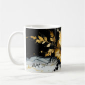 Mug marbre de fleurs d'or noir (Gauche)