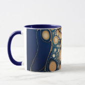 Mug Marbre de Fluide Céleste en Or de Minuit (Gauche)