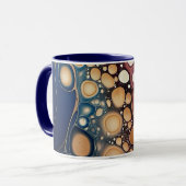 Mug Marbre de Fluide Céleste en Or de Minuit (Devant gauche)
