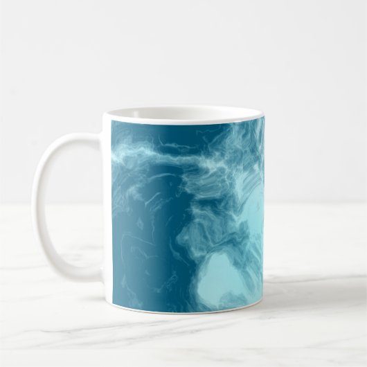 Mug Marbre d'eau bleue (Gauche)
