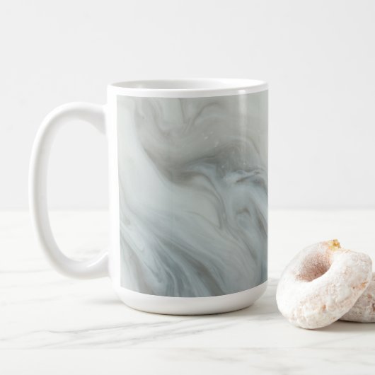 Mug Marbre design gris pierre classique mule (Avec donut)