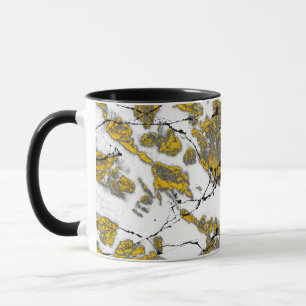 Mug Marbre doré avec veines noires motif