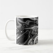 Mug Marbre élégant 7 - liquide noir et blanc (Gauche)