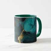 Mug Marbre émeraude aux veines dorées (Devant droit)