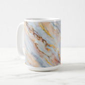 Mug Marbre fluide dans des tons de gris, de pêche et d (Devant gauche)