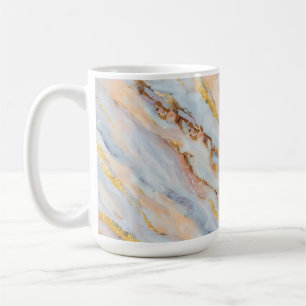 Mug Marbre fluide dans des tons de gris, de pêche et d